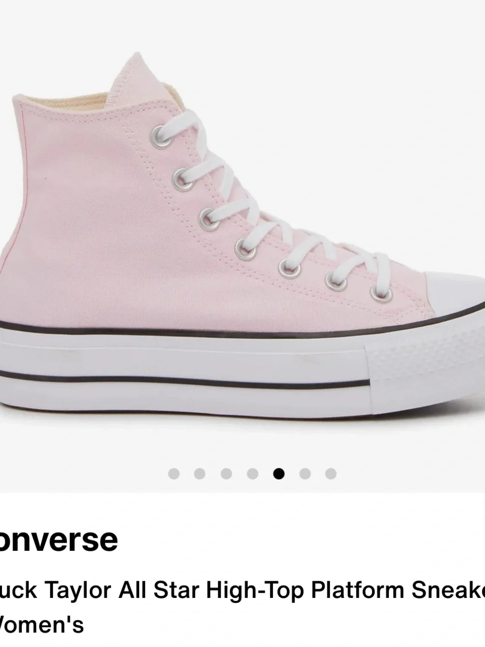 Converse High-Top Platform Sneaker in Light Pink